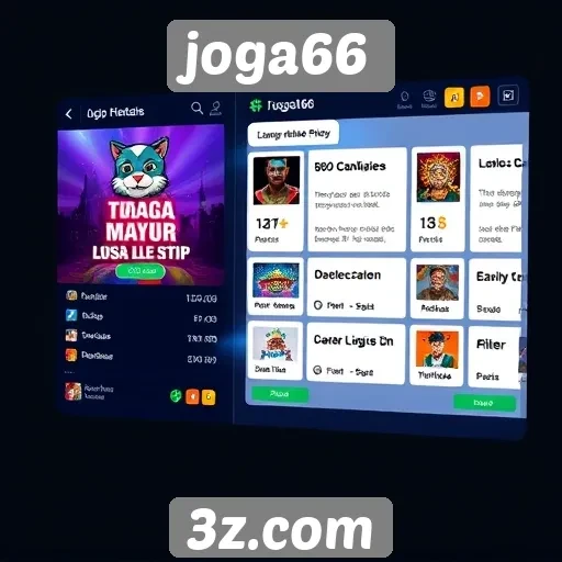 Exploração da interface do usuário do joga66